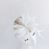 Gold glitter feather fascinator hat Gold glitter feather fascinator hat