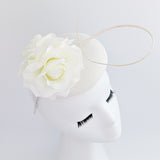 Cream rose flower fascinator hat Cream rose flower fascinator hat