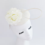 Cream rose flower fascinator hat Cream rose flower fascinator hat