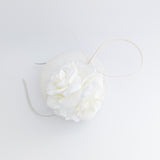 Cream rose flower fascinator hat