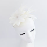 Cream feather flower fascinator hat Cream feather flower fascinator hat