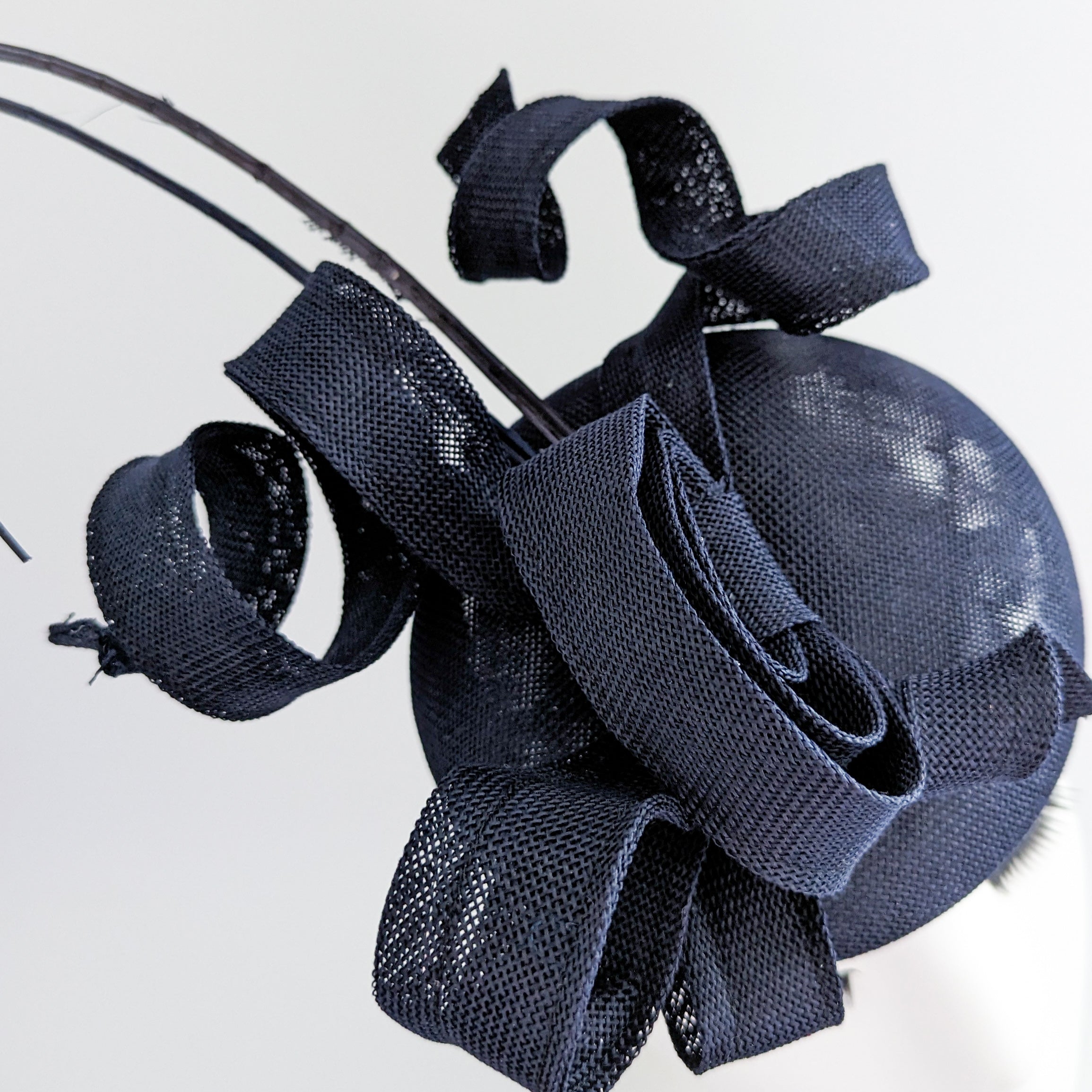 Navy blue spiral loop fascinator hat Navy blue spiral loop fascinator hat