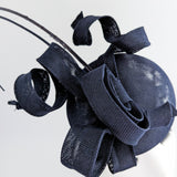 Navy blue spiral loop fascinator hat Navy blue spiral loop fascinator hat