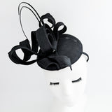 Cappello fascinator ad anello a spirale nero Cappello fascinator ad anello a spirale nero