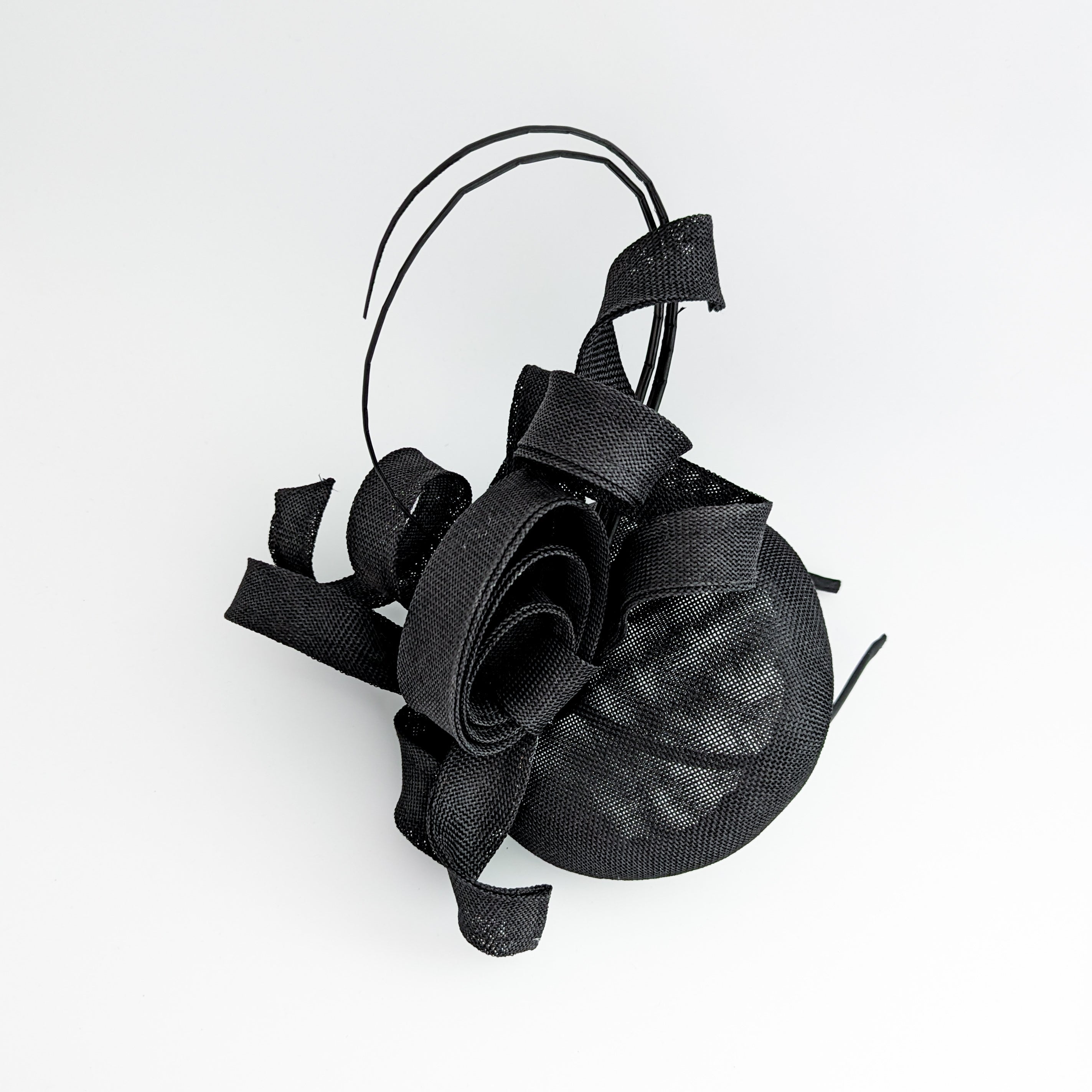 Cappello fascinator ad anello a spirale nero Cappello fascinator ad anello a spirale nero
