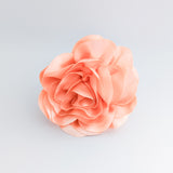 Large peach satin rose fascinator hat Large peach satin rose fascinator hat