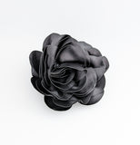 Large black satin rose fascinator hat Large black satin rose fascinator hat