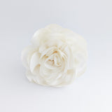Large cream satin rose fascinator hat Large cream satin rose fascinator hat