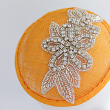 Cappelli da sposa con fascinator piccoli in cristallo arancione uk Cappelli da sposa con fascinator piccoli in cristallo arancione uk