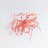 Watermelon coral crystal feather fascinator hat Watermelon coral crystal feather fascinator hat