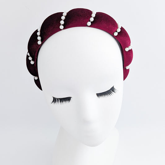 Cappello fascinator di piume di cristallo blu fiordaliso