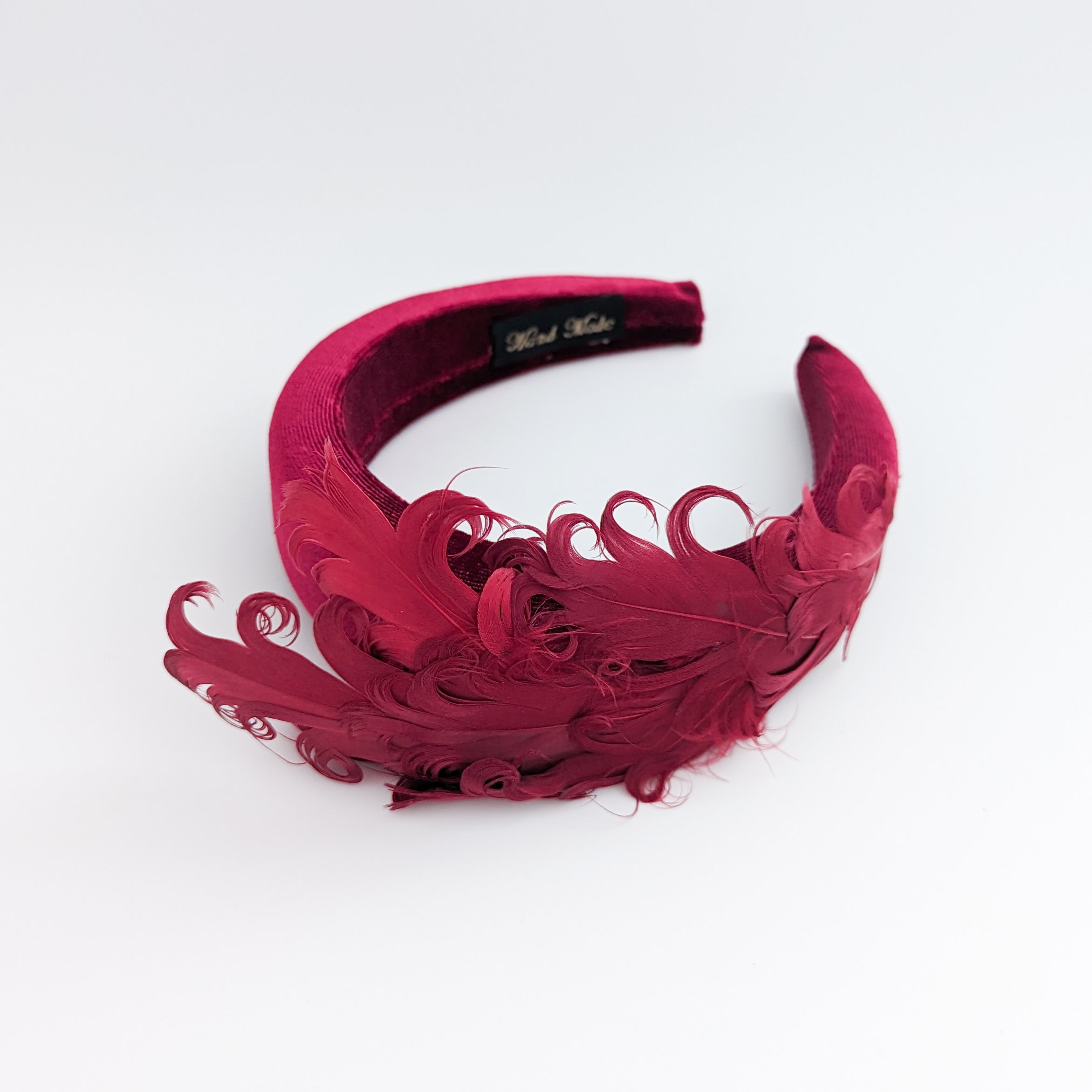 Cappello fascinator di piume di cristallo blu fiordaliso Cappello fascinator di piume di cristallo blu fiordaliso