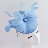 Light cornflower blue feather fascinator hat Light cornflower blue feather fascinator hat