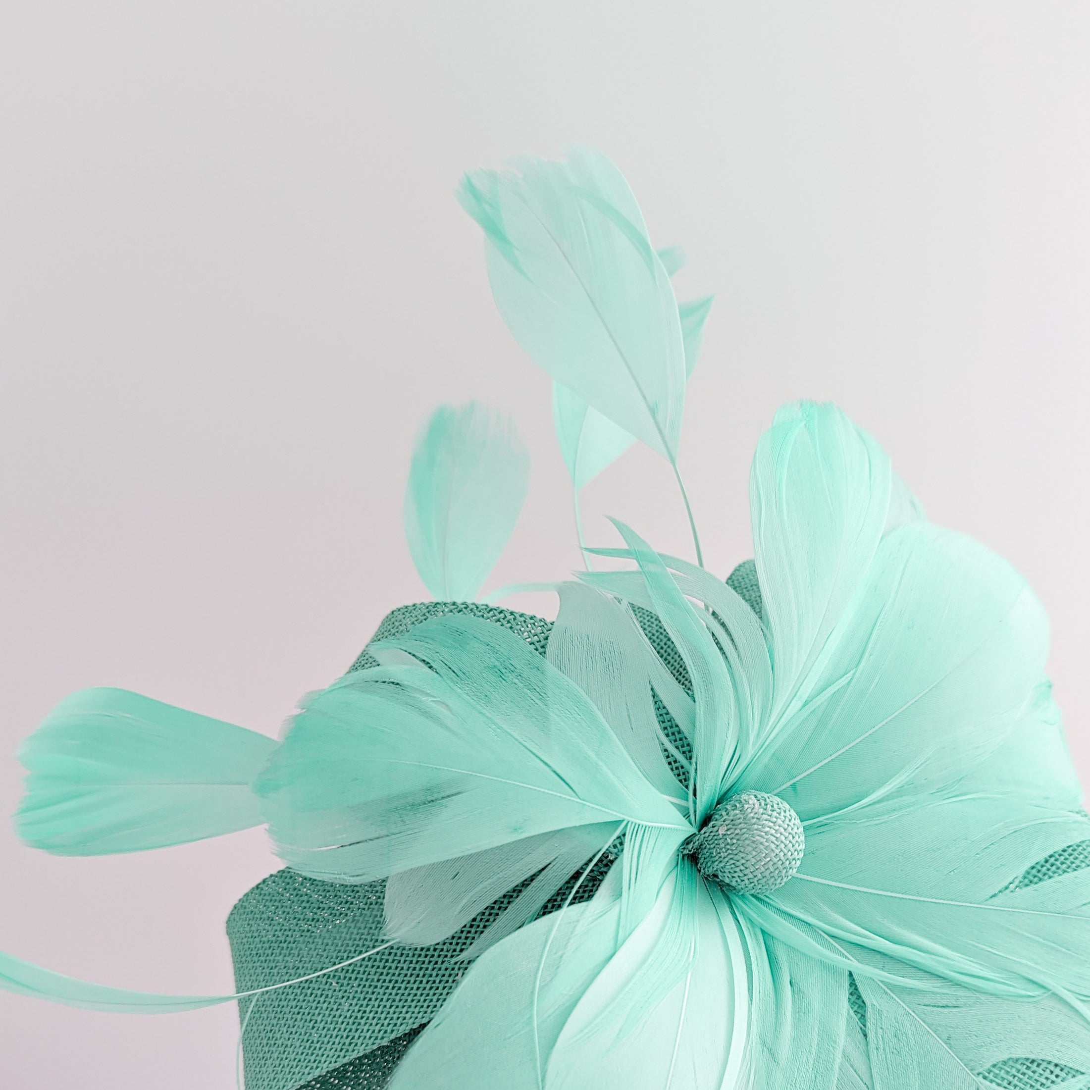 Seafoam mint green feather fascinator hat Seafoam mint green feather fascinator hat