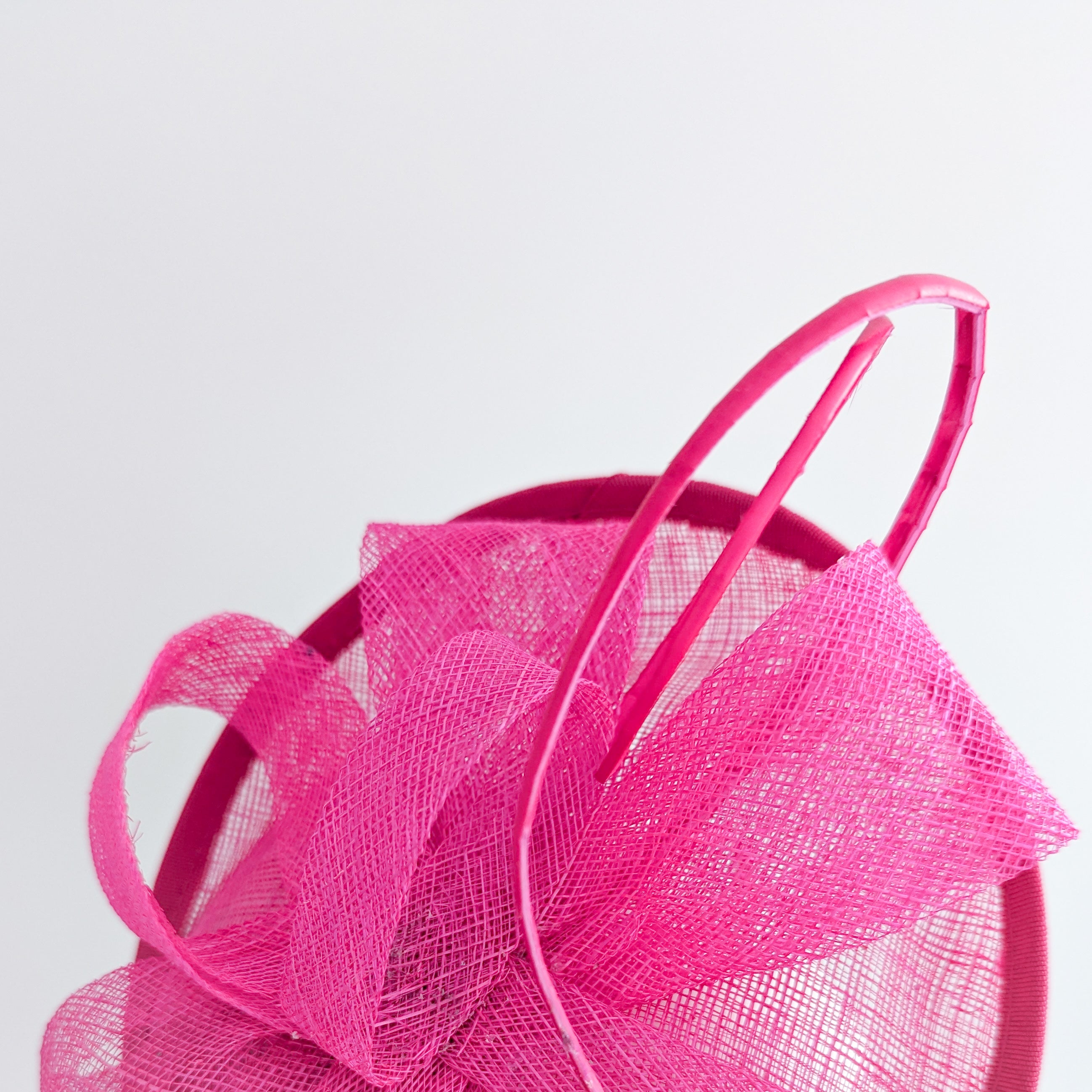 Hot pink disc saucer fascinator hat Hot pink disc saucer fascinator hat
