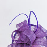 Royal purple disc saucer fascinator hat