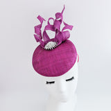 Magenta pink pearl fascinator hat Magenta pink pearl fascinator hat