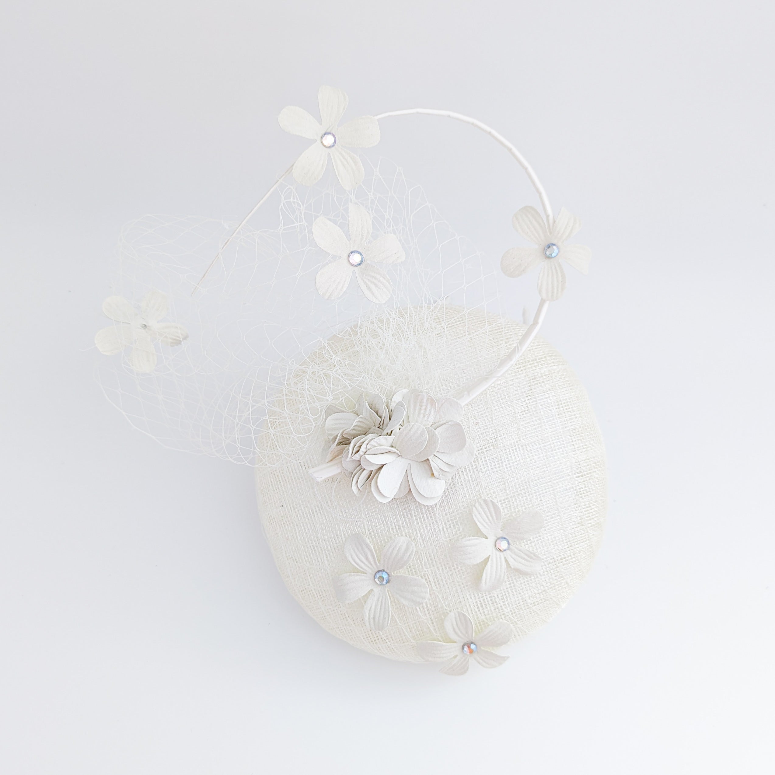Cream flower fascinator hat Cream flower fascinator hat