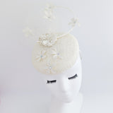 Cream flower fascinator hat Cream flower fascinator hat