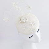 Cream flower fascinator hat Cream flower fascinator hat