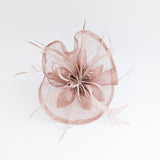 Dusty rose pink feather fascinator hat Dusty rose pink feather fascinator hat
