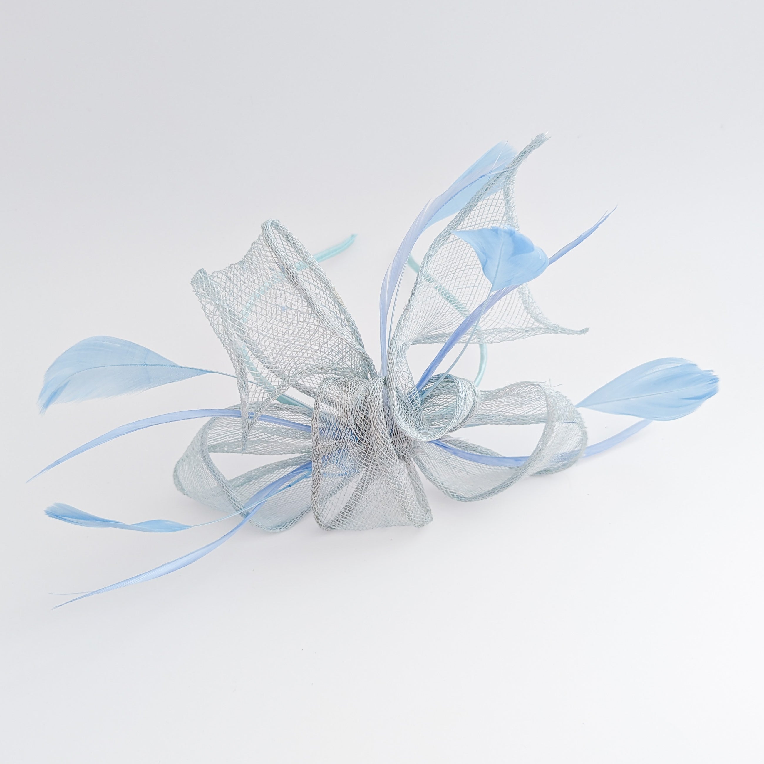 Aquamarine blue feather fascinator hat Aquamarine blue feather fascinator hat