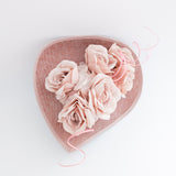 Blush pink large teardrop rose flower fascinator hat Blush pink large teardrop rose flower fascinator hat