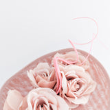 Blush pink large teardrop rose flower fascinator hat Blush pink large teardrop rose flower fascinator hat