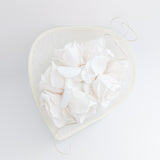 Cream large teardrop rose flower fascinator hat Cream large teardrop rose flower fascinator hat
