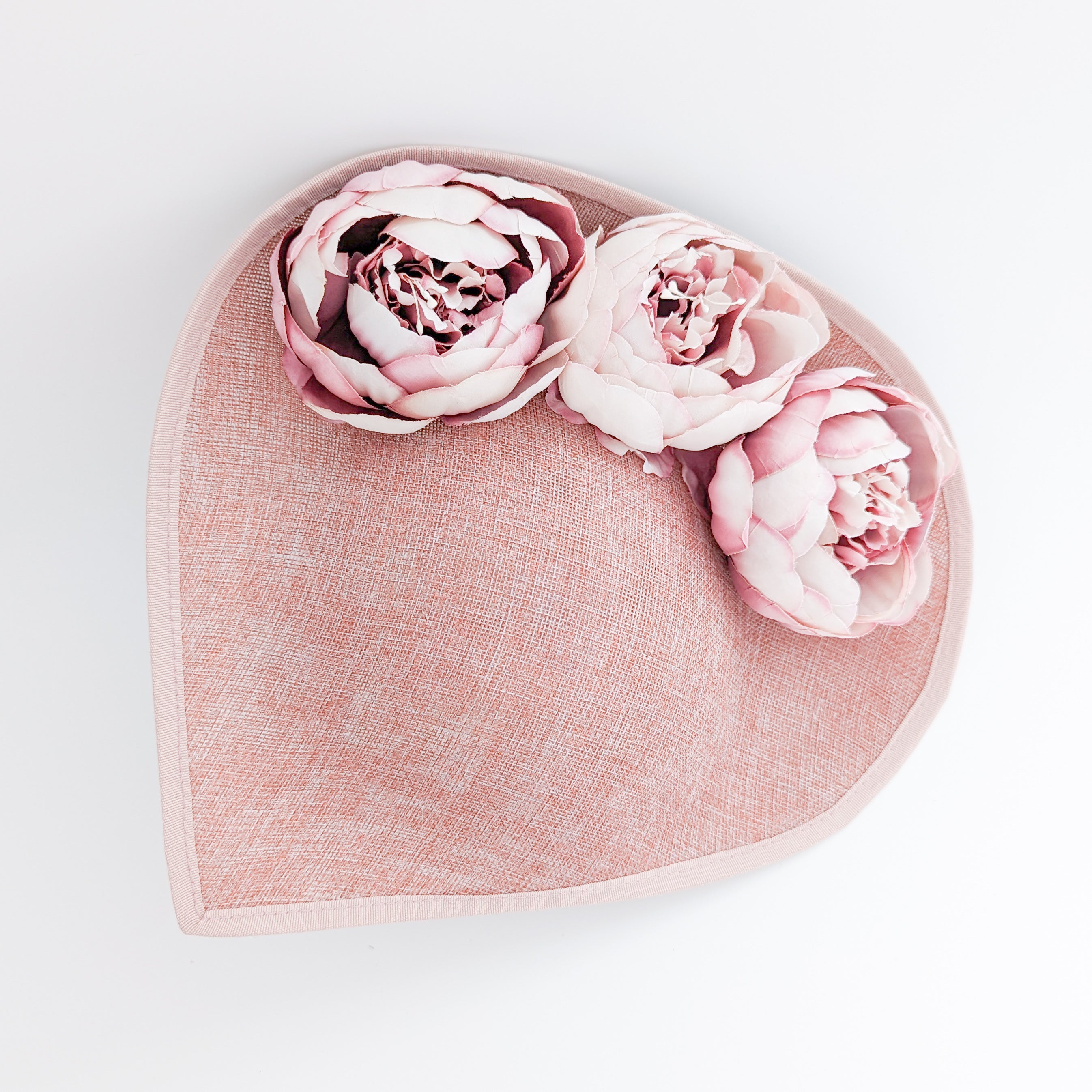 Blush pink large teardrop peony flower fascinator hat Blush pink large teardrop peony flower fascinator hat
