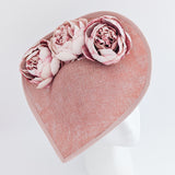Blush pink large teardrop peony flower fascinator hat Blush pink large teardrop peony flower fascinator hat