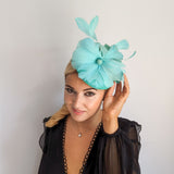 Seafoam mint green feather fascinator hat Seafoam mint green feather fascinator hat