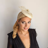 Cream flower fascinator hat Cream flower fascinator hat