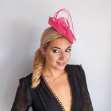 Hot pink disc saucer fascinator hat Hot pink disc saucer fascinator hat