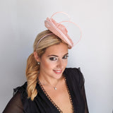 Light pink disc saucer fascinator hat Light pink disc saucer fascinator hat