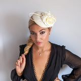 Cream rose flower fascinator hat Cream rose flower fascinator hat