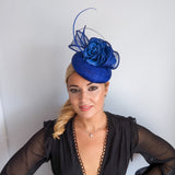Royal cobalt blue flower fascinator hat Royal cobalt blue flower fascinator hat