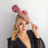 Blush pink large flower saucer disc fascinator hat Blush pink large flower saucer disc fascinator hat