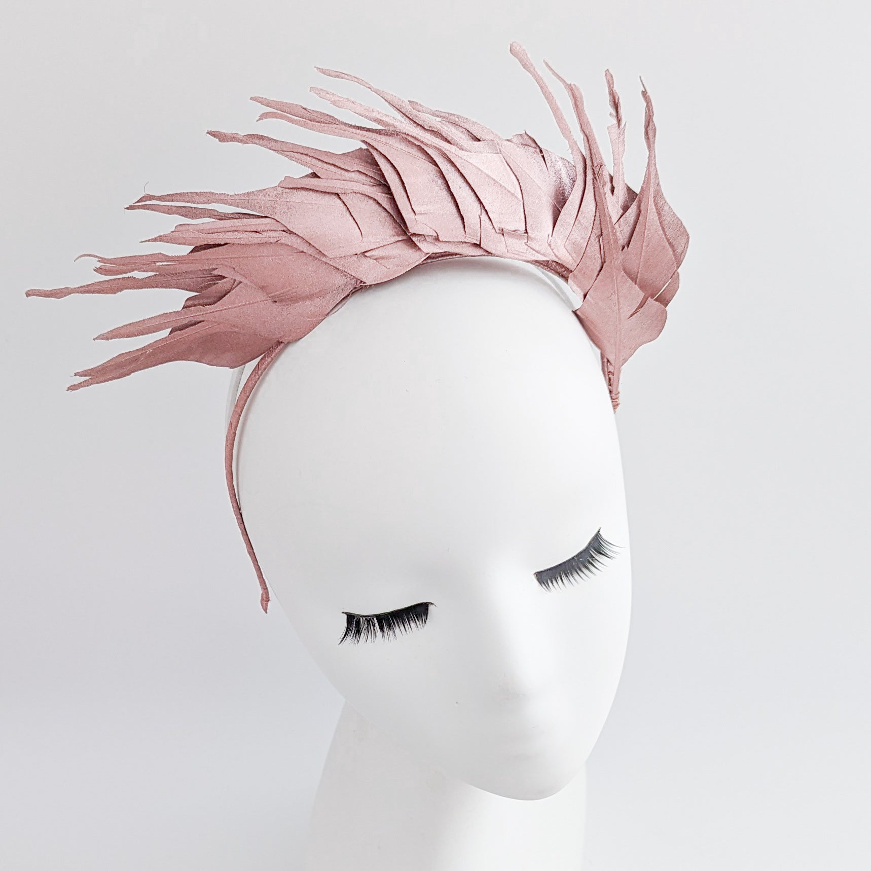 Rose gold metallic shimmer feather headband fascinator Rose gold metallic shimmer feather headband fascinator