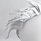 Silver metallic shimmer feather headband fascinator Silver metallic shimmer feather headband fascinator