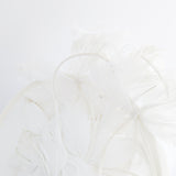 Cream feather large saucer disc fascinator hat Cream feather large saucer disc fascinator hat