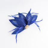 Royal cobalt blue feather petal fan fascinator hat Royal cobalt blue feather petal fan fascinator hat