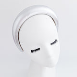 Silver metallic padded headband fascinator Silver metallic padded headband fascinator