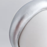 Silver metallic padded headband fascinator Silver metallic padded headband fascinator