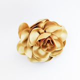 Large toffee gold satin rose fascinator hat Large toffee gold satin rose fascinator hat