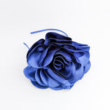 Large royal cobalt blue satin rose fascinator hat Large royal cobalt blue satin rose fascinator hat