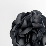 Large black satin rose fascinator hat Large black satin rose fascinator hat