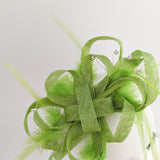 Lime green crystal feather fascinator hat Lime green crystal feather fascinator hat