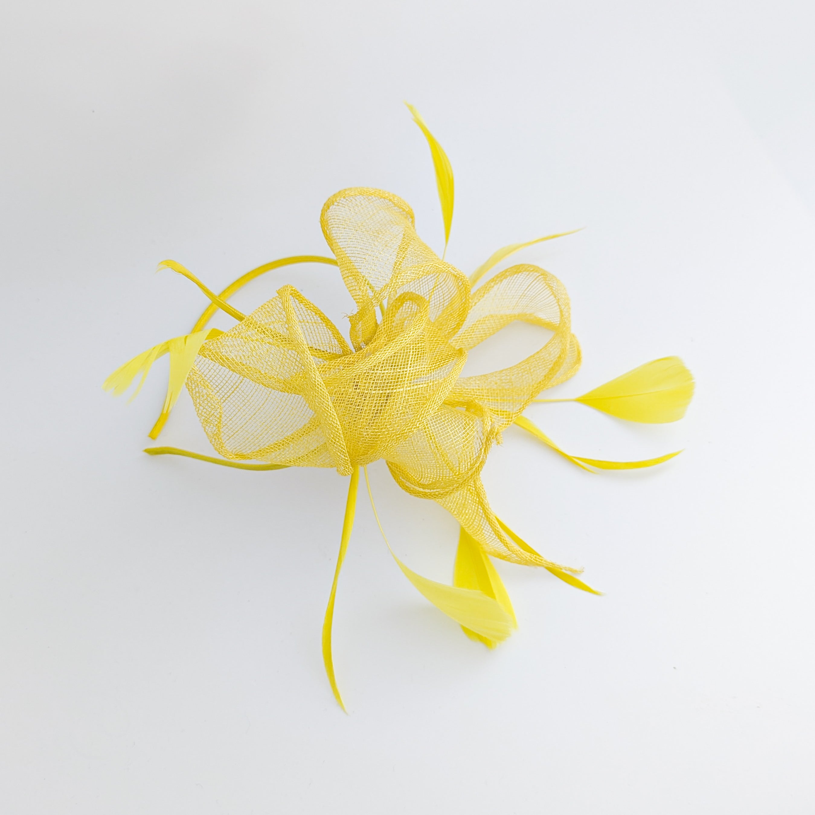 Yellow feather fascinator hat Yellow feather fascinator hat