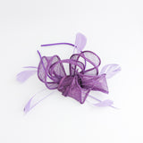 Royal purple feather fascinator hat